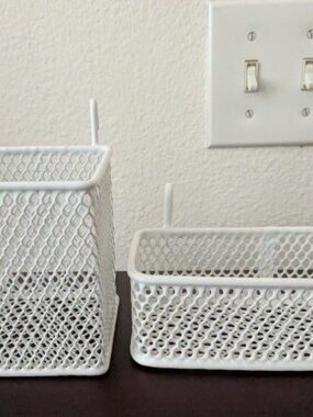 2 Hanging Pen or Trinket Holders